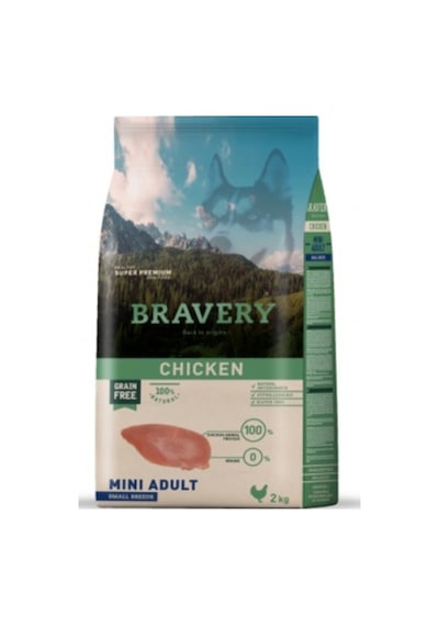 Bravery Chicken Tahılsız Tavuklu Küçük Irk Yavru Köpek Maması 2 KG