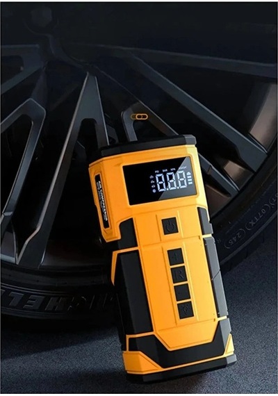 8000 Mah Taşnabilir Dijital Ekranlı Araç Akü Takviyeli,powerbank,ışıklı Oto Hava Kompresörü