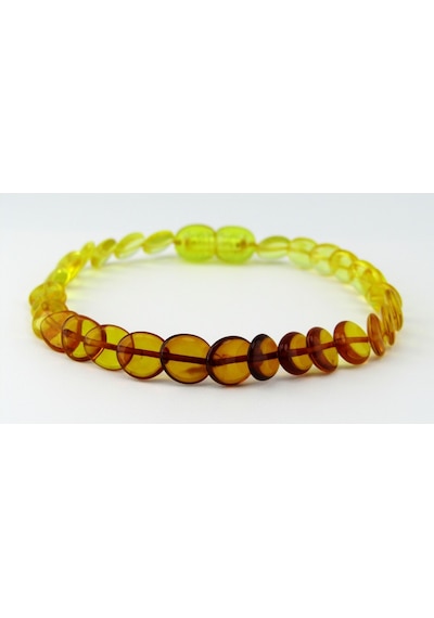 Kehribarsanat Kehribar Bileklik Pul Kesım Damla Kehribardan N11.59807 Çok Renkli