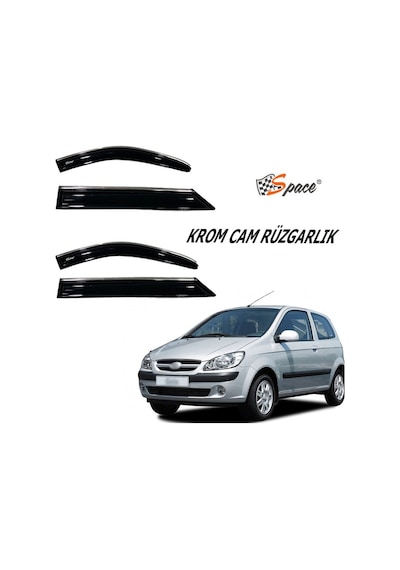 Hyundai Getz Krom Cam Rüzgarlığı 1.2Mm 2002 4'Lü - Caru447