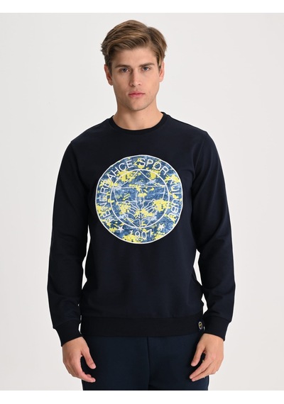Fenerbahçe Lacivert Tribün Kamuflaj Logolu Erkek Sweatshirt Fb Laci Yeni