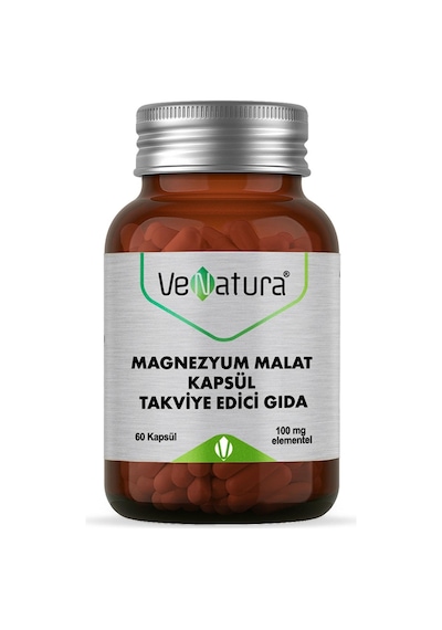 Venatura Magnezyum Malat Takviye Edici Gıda 100mg 60 Kapsül