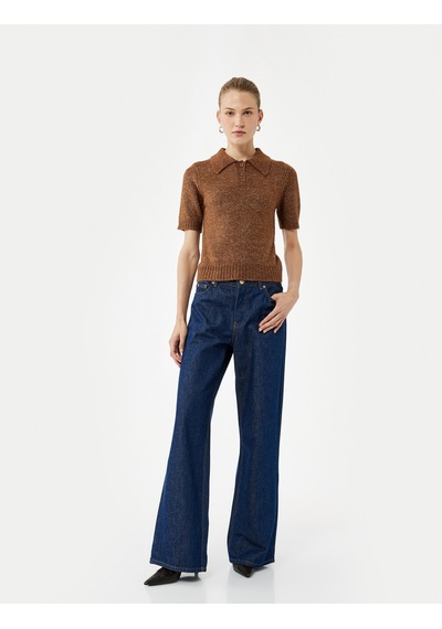 Koton Regular Fit Kısa Kollu Polo Yaka Triko Kazak Kahverengi 6wak90107ht Kahve Koton Regular Fit Kısa Kollu Polo Yaka Triko Kazak Kahverengi 6wak90107ht Kahve