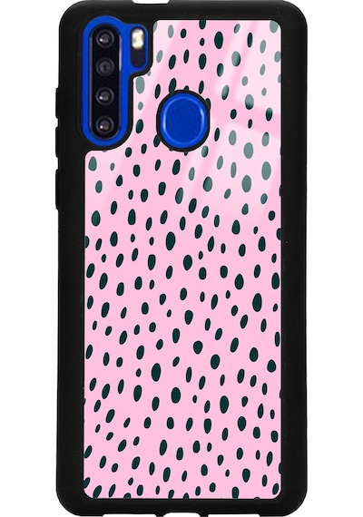 Reeder P13 Blue Max Pembe Benek Tasarımlı Glossy Telefon Kılıfı Siyah