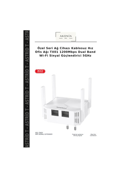 Özel Seri Ağ Cihazı Kablosuz Hız Ofis Ağı Tx01 1200mbps Dual Band Wi-fi Sinyal Güçlendirici 5ghz