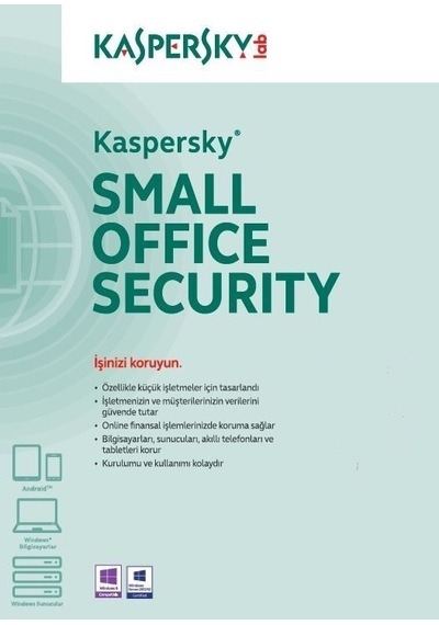 Kaspersky Small Office 3 2 Server + 15 PC + 15 Mobil 1 Yıl