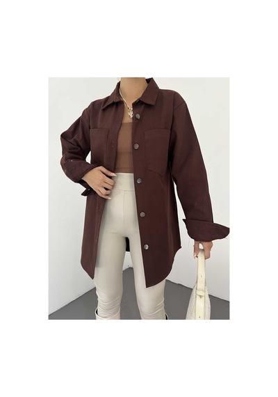 Unika Boutique Unika Gabardin Ceket Kahverengi