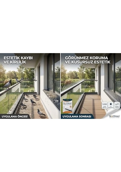 Kuş Kovar 10 Adet, 50cm- Toplam 5mt Profesyonel Kuş Kovucu Dikenli Sistem, Bina Çatı Ve Balkon Koruma, Güvercin, Martı, Karga V.b Kuşları Önleme Aparatı
