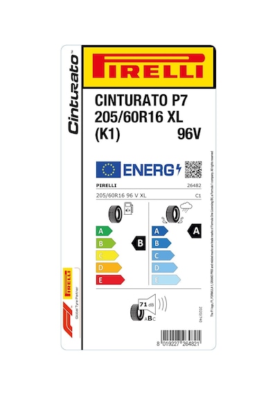 Pirelli 205/60 R16 96V XL K1 Cınturato P7 Yaz Lastiği 2024