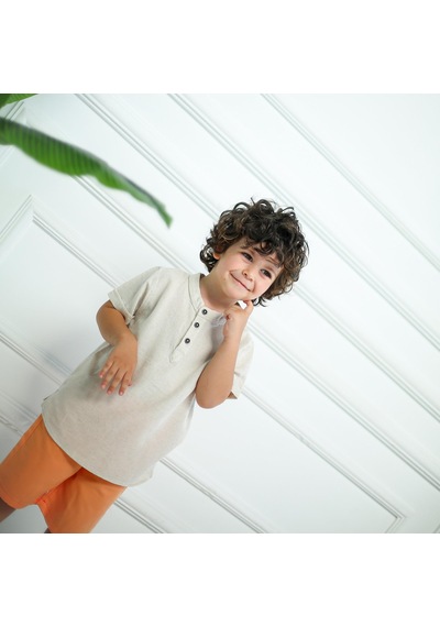 Miababy Hakim Yaka İkili Takım Oranj Turuncu Miababy Hakim Yaka İkili Takım Oranj Turuncu