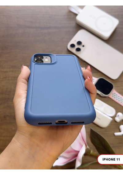 Apple iPhone 11 Uyumlu Kamera Korumalı Darbeye Dayanıklı Renk Atmayan Keep Silikon Kılıf Lacivert