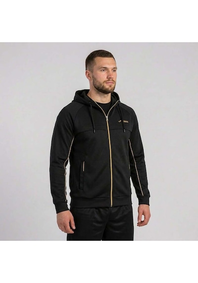 Siyah Joma Erkek Günlük Sweatshirt Kapşonlu Full Zip Actıve 4241306