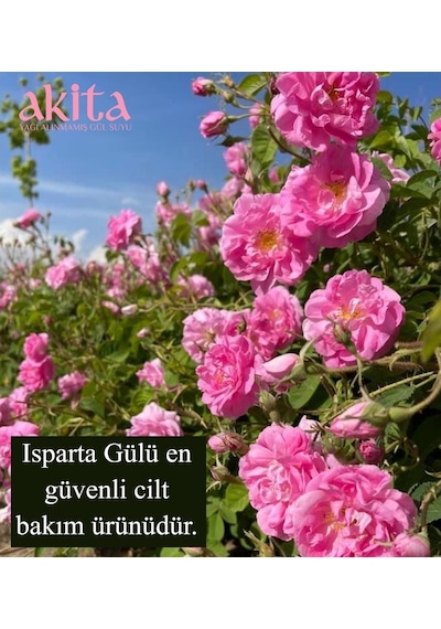 Akita Doğal Yağı Alınmamış Gül Suyu Cam Şişe 100 ML