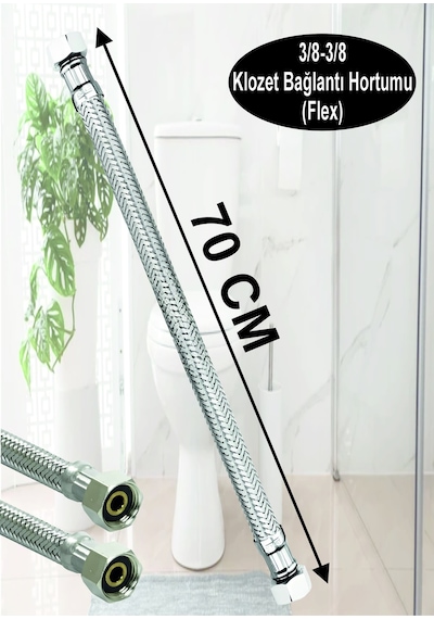 Standart Klozet Ara Musluk Bağlantı Hortumu Flexi 70cm Diğer