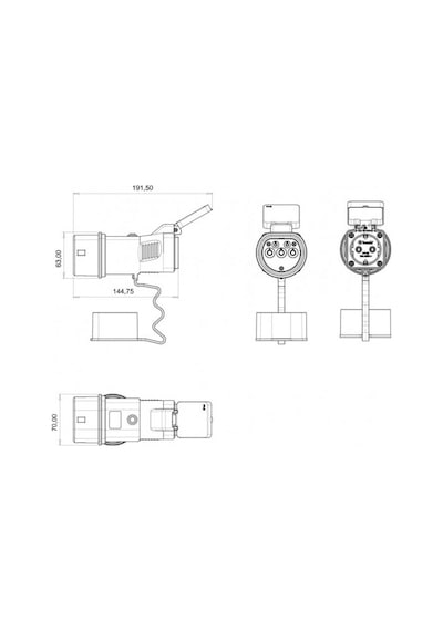 Chargemobile Togg T10x T10f Uyumlu Kompakt V2l Adaptörü 16 A Standart