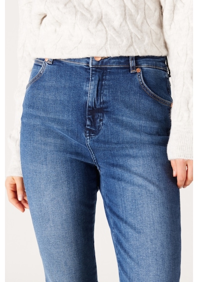 Wrangler Walker Slim Fit Dar Kesim Yüksek Bel Dar Paça Mavi Kadın Esnek Jean Denim Kot Pantolon W2HCMQ478 Mavi