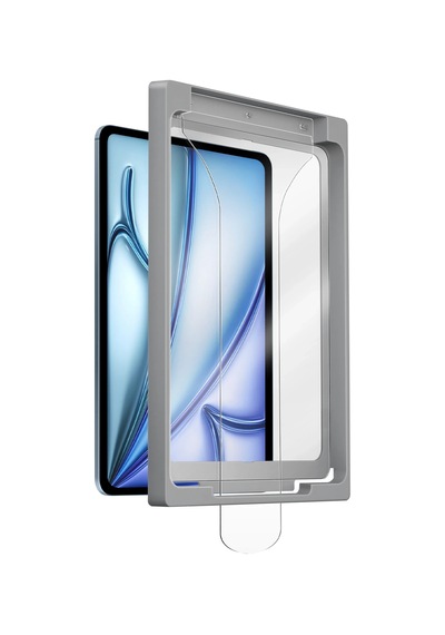 Apple Uyumlu iPad  Air 13 Inç 2024 2025 Ekran Koruyucu Temperli Cam Optix Exofit Applicator Kolay Kurulum Aparatlı