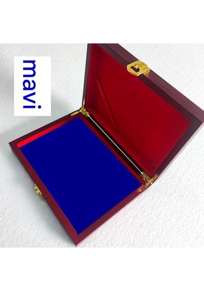 Büyük Boy Ahşap Dekor Mavi Istampa 175 125mm Mürekkep Baskı Pedi Karışık