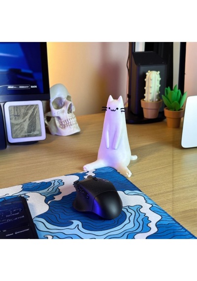 Minimalist Kedi Figürü 3d Yazıcı Baskı Dekoratif Obje 16 Cm