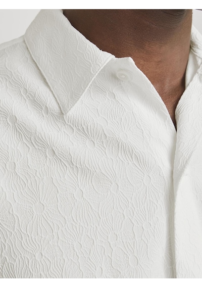 Jack & Jones Erkek Uzun Kollu Desenli Gömlek - Blatrend - 12278765 White