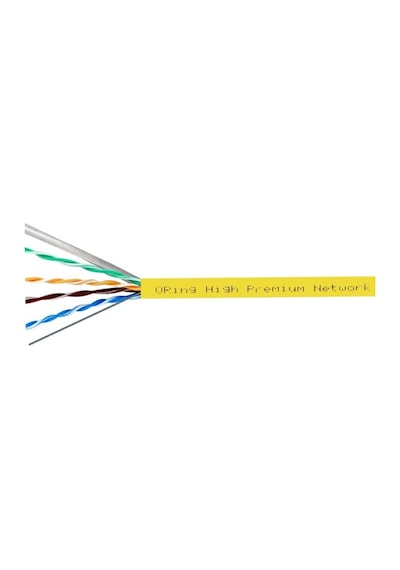 Orıng Rw-u0601yel U/utp Cat6 23awg Lszh 250mhz 500 Metre Bakır Sarı Renk Network Kablosu