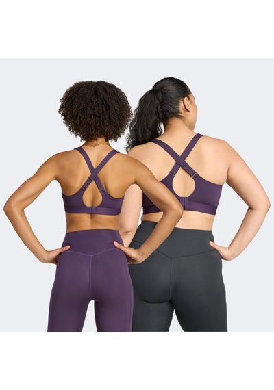 Adidas Tlrdreact Training High Support Kadın Mor Antrenman Bra Jw4874