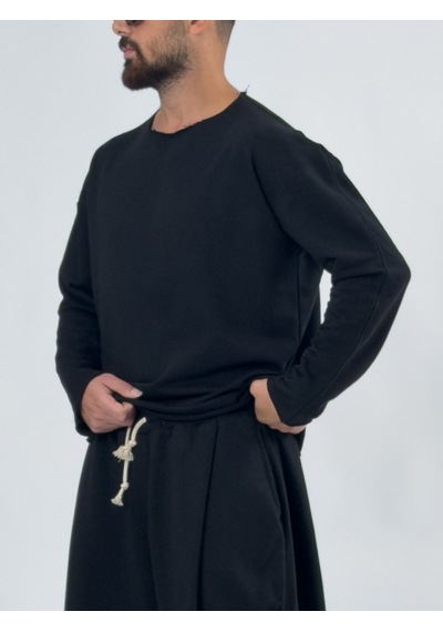Cocopelli Oversize Siyah Erkek Sweatshirt Coc3431