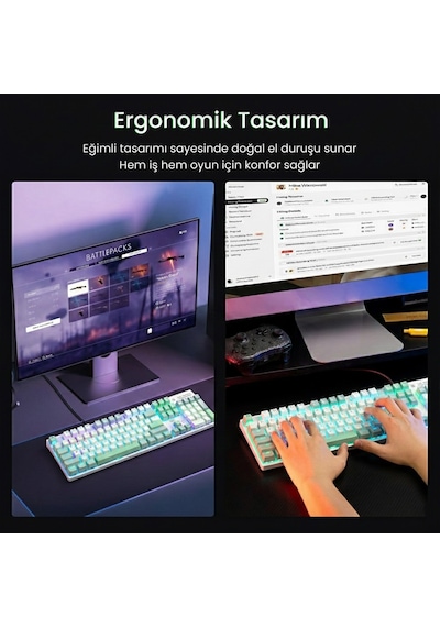 Aula S500 Blue Switch Rgb Makrolu Kablolu Gaming Mekanik Oyuncu Klavyesi