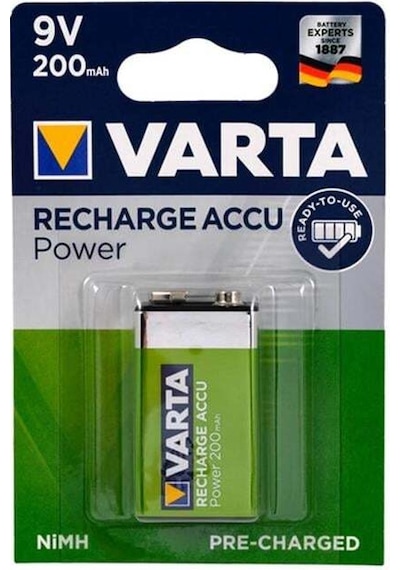 Varta 9 Volt 200 Ma Şarjlı Pil