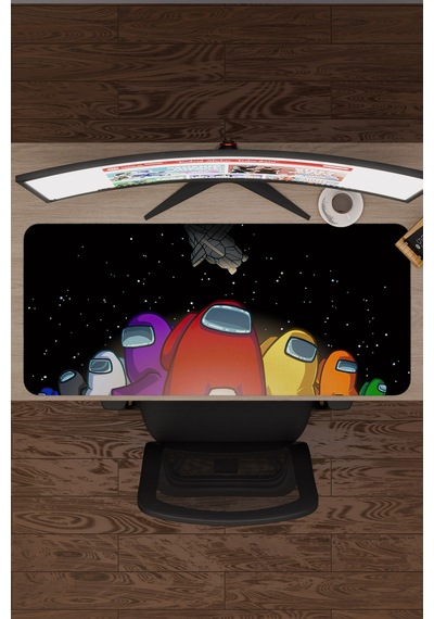 Among Us Kaymaz Dikişli Kauçuk Oyuncu Mousepad V4 - 90x40 Xxl Gaming Mouse Pad Fare Altlığı