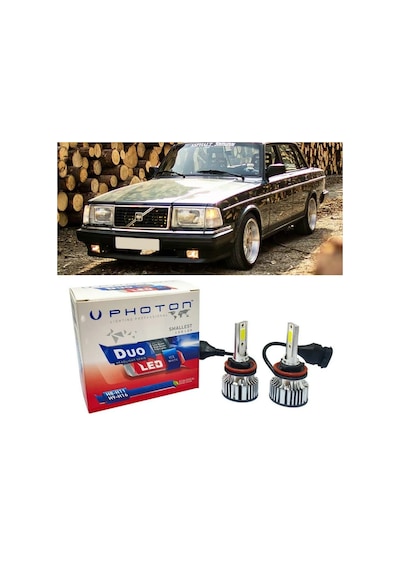 Volvo 240 Led Xenon Uzun+kısa Far Ampulü H4 Duo Yeni Seri Beyaz
