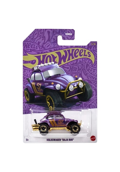 Hot Wheels Silver Series Volkswagen "baja Bug" - 57. Yıl Hdh54 Mor-altın 1/64 Diecast Model Araba Çok Renkli