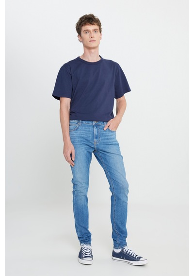 Lee Skinny Fit Çok Dar Kesim Normal Bel Çok Dar Paça Malone Mavi Jean Kot Pantolon