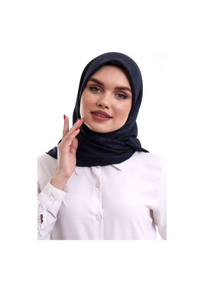 Kofra Desenli Baş Örtü - Siyah
