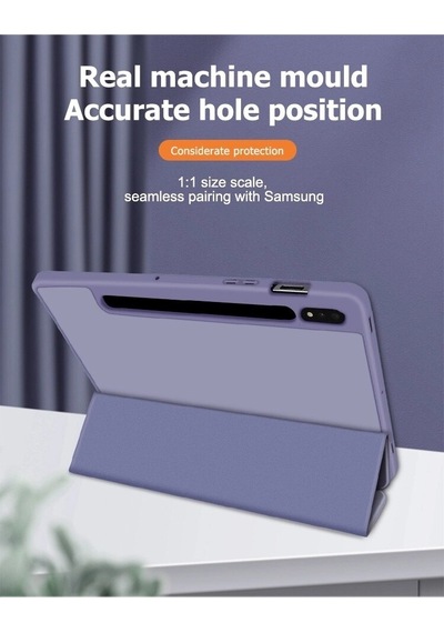 Samsung Galaxy Uyumlu Tab S10 Fe+ Plus 13.1inç Kılıf Kalem Bölmeli Smart Case X620 X626 Kapaklı Kılıf