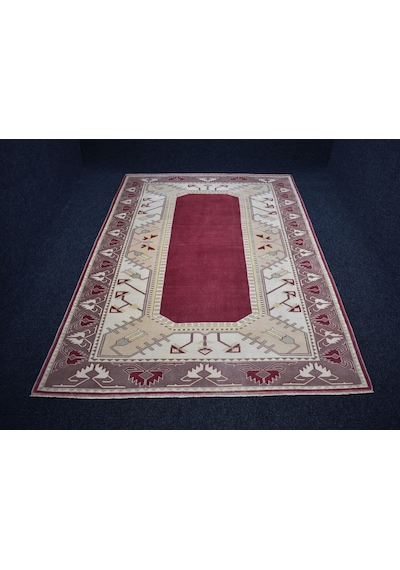 Zehra Abla Halı Vintage El Dokuma 6m2 Eskitme Modern Benzersiz Milas Yün Halı 6725 Çok Renkli