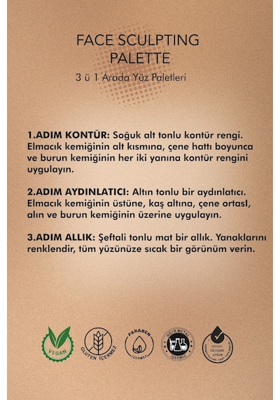 Farmasi Yüz Şekillendirici Kontür Paleti Bronz 13 G