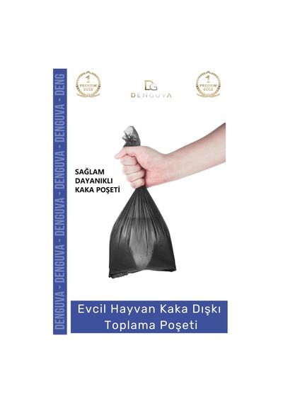 Kakapoşeti Köpek Kaka Poşeti Sızdırmaz Dayanıklı Hijyenik Evcil Hayvan Malzemesi 4 Paket 60 Adet Ru
