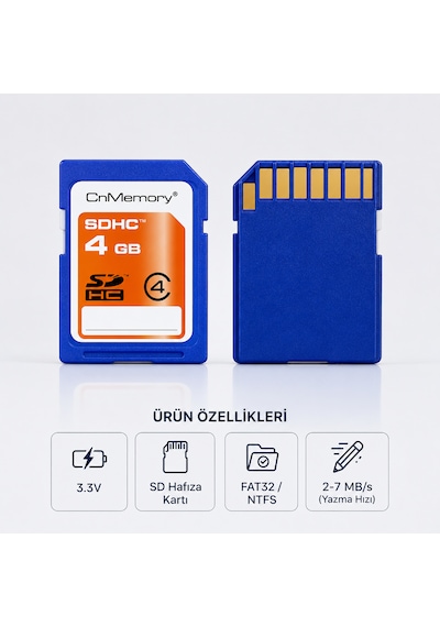 Ultratekno 4gb Sdhc Class 4 Tam Boy Sd Hafıza Kartı