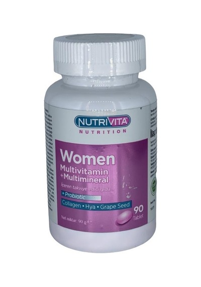 Nutrivita Nutrition Women Multivitamin Multimineral 90 Tablet Probiotic Hidrolize Collagen