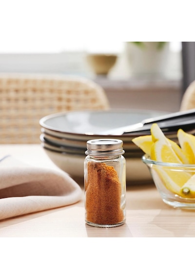 Ikea Guldfısk Gıda Kavanozu 60 Ml 8 X 4 Cm Şeffaf Krom Gümüş - Şeffaf