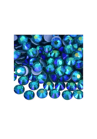 Gymo Premium Kalite Altı Düz Ütü İle Yapışan Hotfix Kristal Taş Ss16 3.8-4mm Blue Zircon Ab 720 Adet
