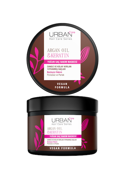 Argan Yağı & Keratin Besleyici Ve Kırılma Karşıtı Yoğun Saç Bakım Maskesi-230ml-vegan