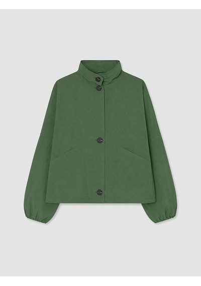 Lcw Vision Yeşil Dik Yaka Oversize Kadın Mont