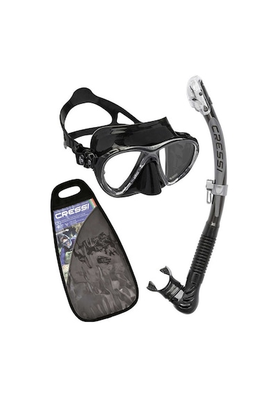 Cressi Big Eyes Evolution Maske Alpha Ultra Dry Şnorkel Seti Blac