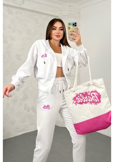 Koza Butik Kadın Barbie Baskılı Eşofman Takımı 3861-24 001