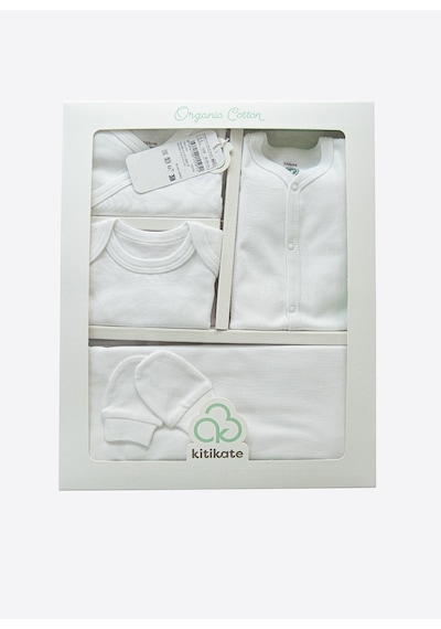 KitiKate Organik Eco 10'lu Zıbın Set Beyaz