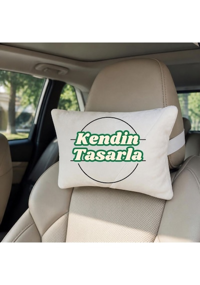 Kendin Tasarla Kişiye Özel Araç Boyun Yastığı Kılıfı - Araba Koltuk Minderi Kılıfı Çok Renkli