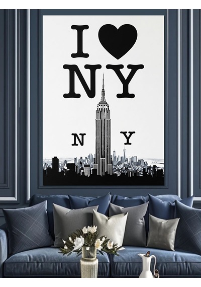 Ahşap Tablo I Love New York