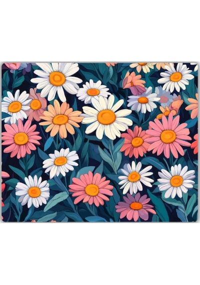Renkli Çiçekler Baskılı Mouse Pad 18x22 Cm